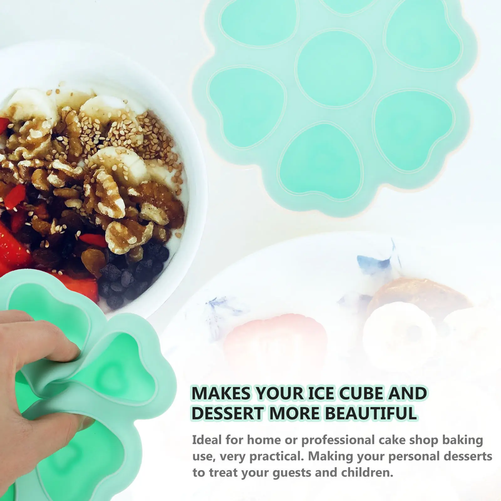 

Silicone Food Storage Box Heart Shape Ice Cube Tray Creative Non Stick Mold for Baking DIY Chocolate Dessert Soap Biscuit Cake