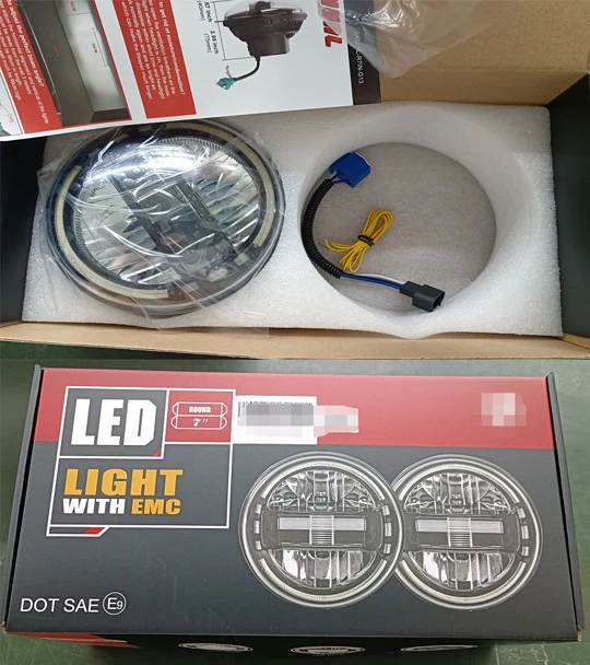 

1 pair 7 inch jeep Wrangler JK headlights LED King Kong Headlights Wrangler modified LED headlights Suitable for JEEP