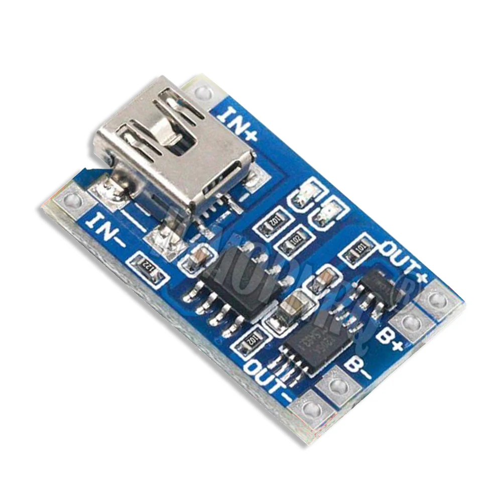 5pcs 5V Micro USB 1A 18650 TP4056 Lithium Battery Charging Board With Protection Charger Module 1A