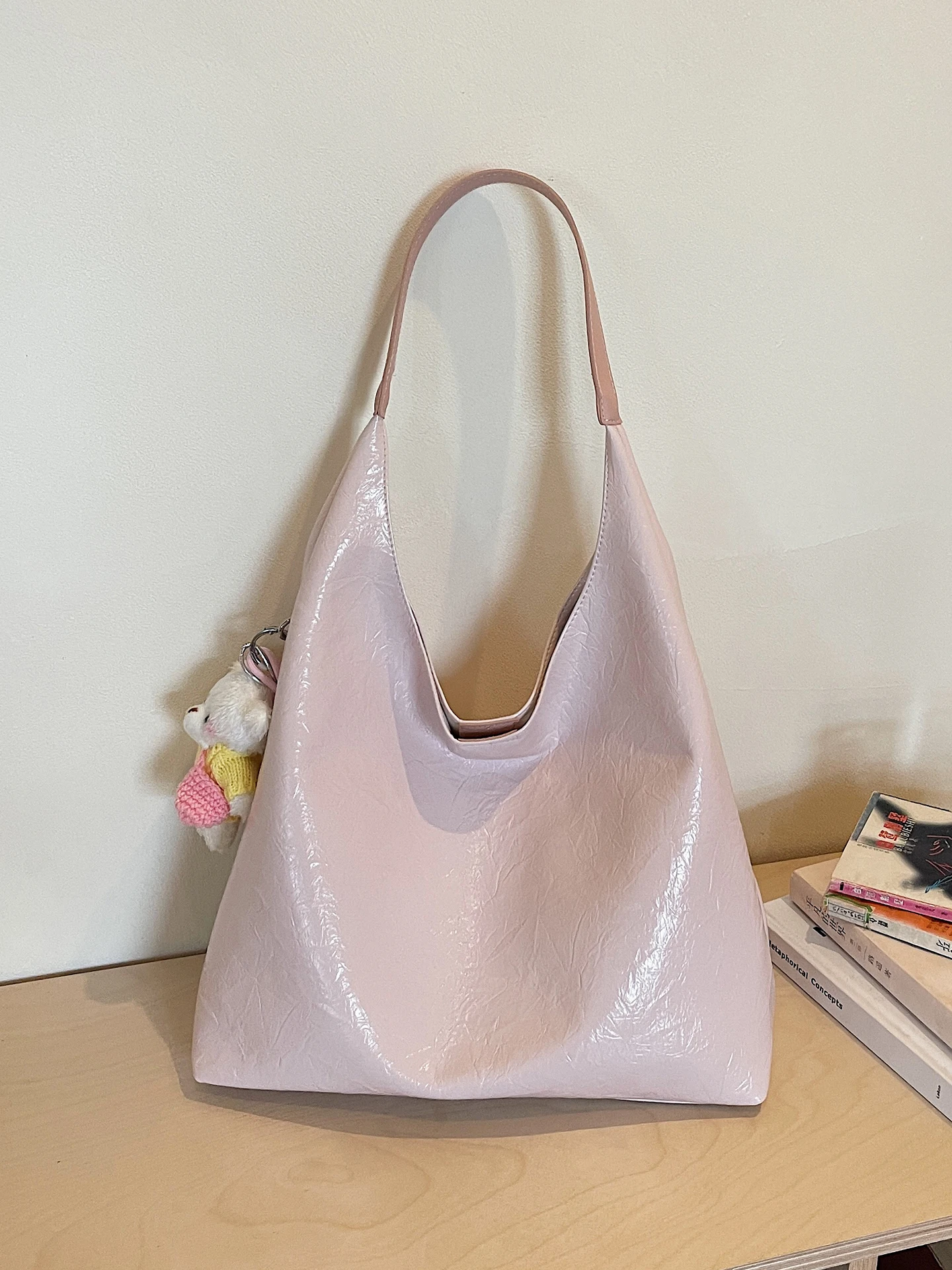 

Fashionable Large Capacity Women's Shoulder Bag Commuter Tote Bag Spring Summer New Style Casual Simple Style PU Leather