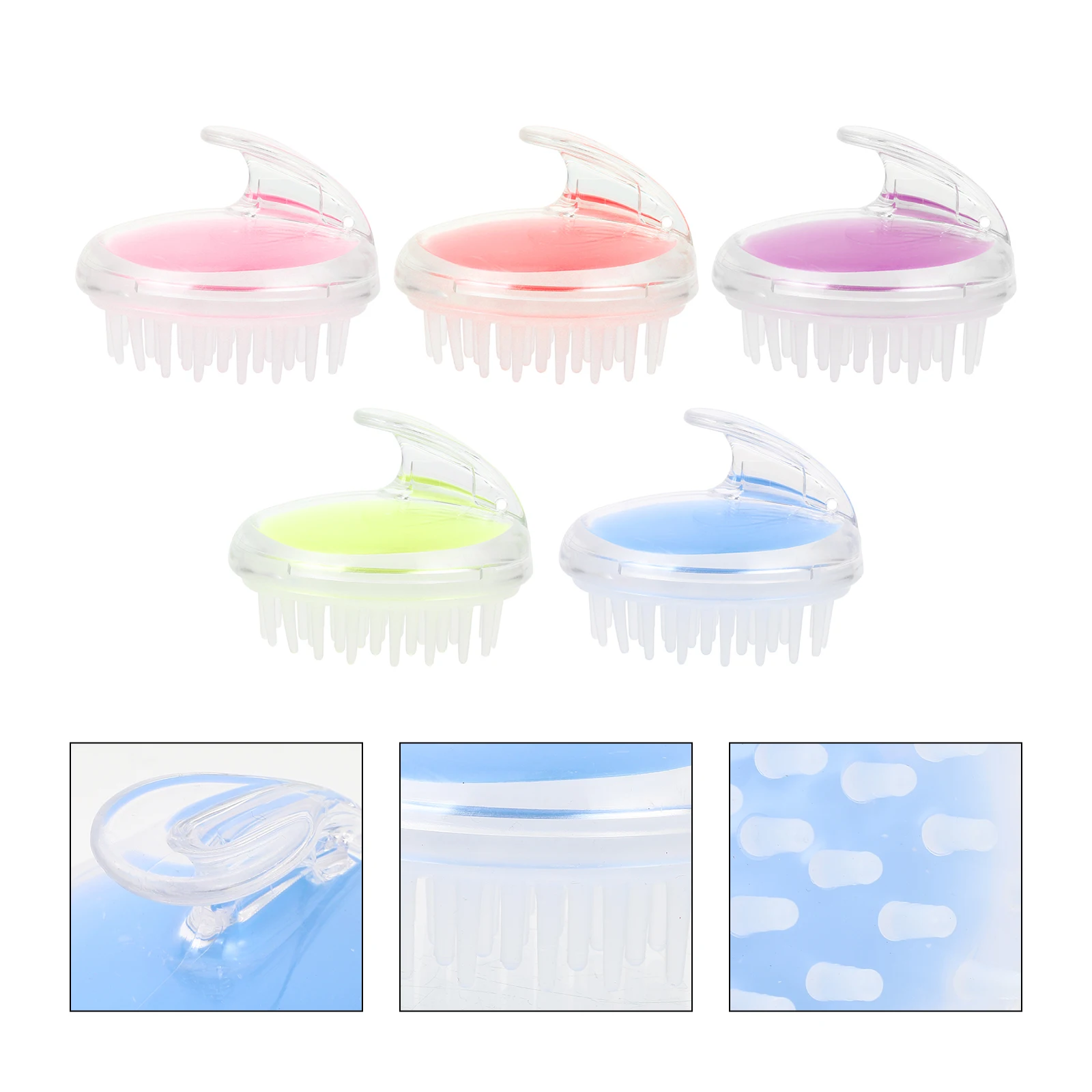 

5 Pcs Comb for Shampoo Massage Hairbrush Tub Cleaning Hair Scalp Brush Travel Easy Hair Scalp Massage Comb Brush