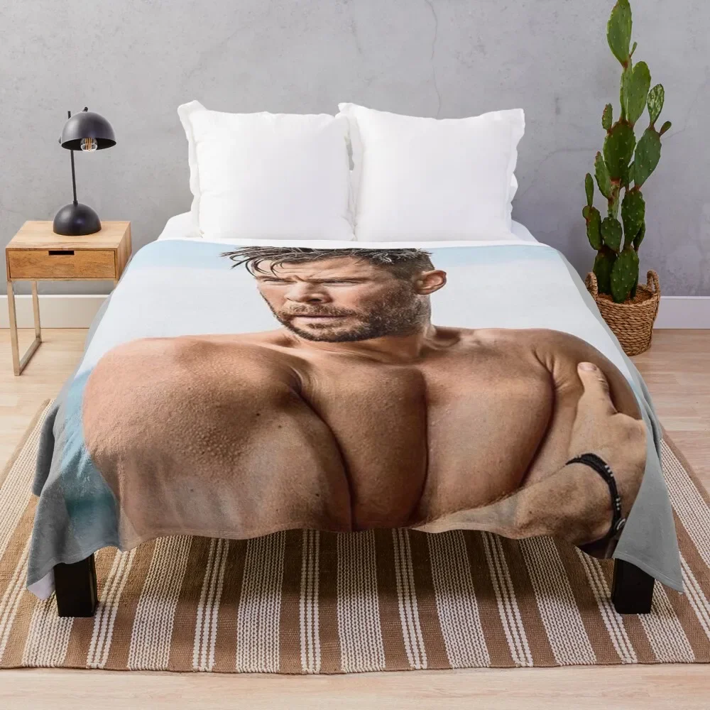 Chris Hemsworth Throw Blanket Luxury Thicken anime for winter Fluffy Softs Blankets