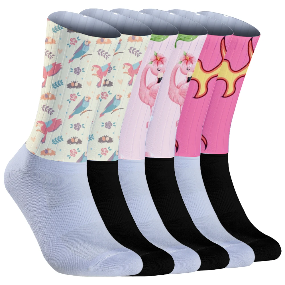 

Animal Flame Bird Socks Seamless Anti Slip Cycling Socks Road Bicycle Socks Outdoor Racing Bike Compression Sport Sock