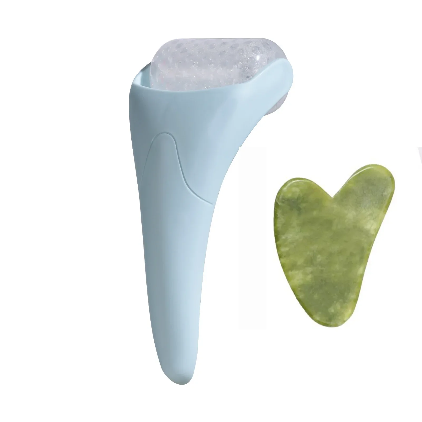 Rosto cuidados com a pele limpo encolher poros ferramenta facial rejuvenescimento da pele rolo de gelo raspagem placa conjunto beleza levantamento contorno massageador