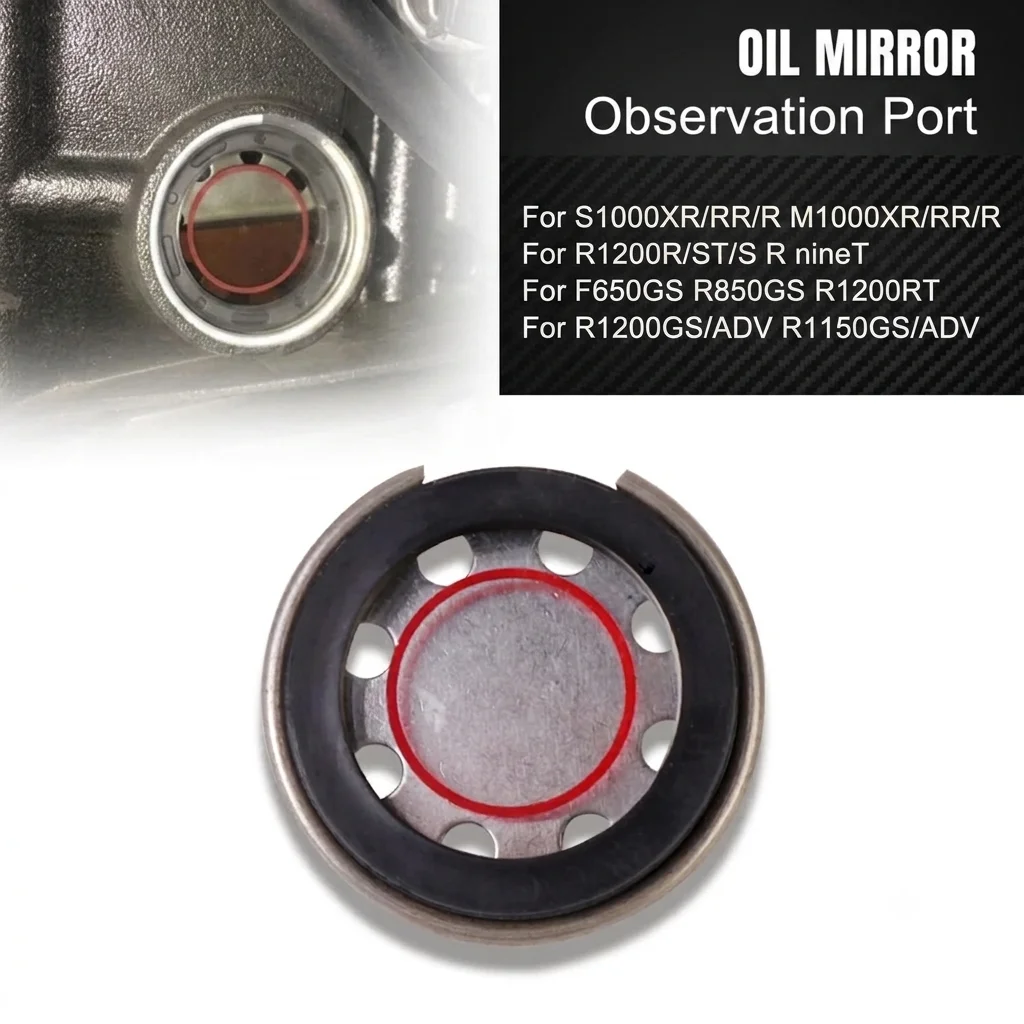 For BMW S1000R RR XR 1200GS ADV R900RT HP4 R12 R nineT M1000R RR XR Oil Mirror Observation Port Engines Oil Window Oil Level