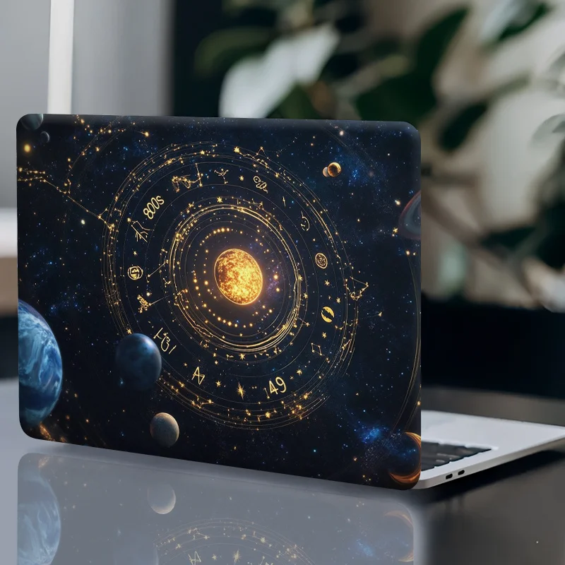 3Pc, 1pc spare, don't be afraid of sticking it, computer skin, new Galaxy Planet series laptop sticker decal, PVC material- good