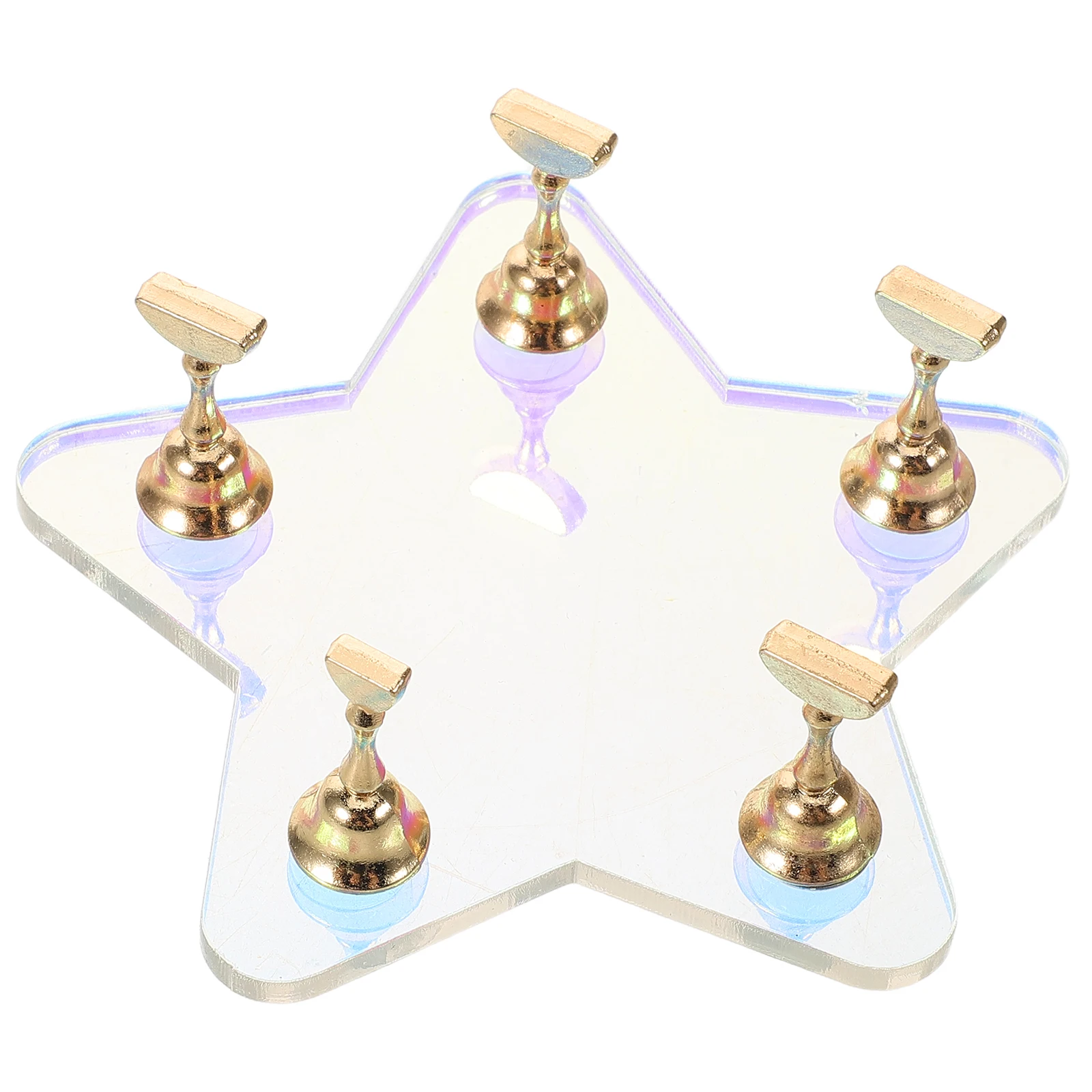 

1 Set Acrylic Art Display Stand For Practice Salon Home Sturdy Easy Clean Decorative Manicure Tools Compatible Design Training