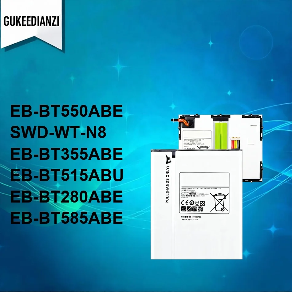 

Tablet Battery For Samsung Galaxy Tab a T290 T295 7.0 8.0 9.7 10.1 2019 2016 4000-7800mAh Swd-WT-N8 EB-BT550ABE EB-BT585ABE