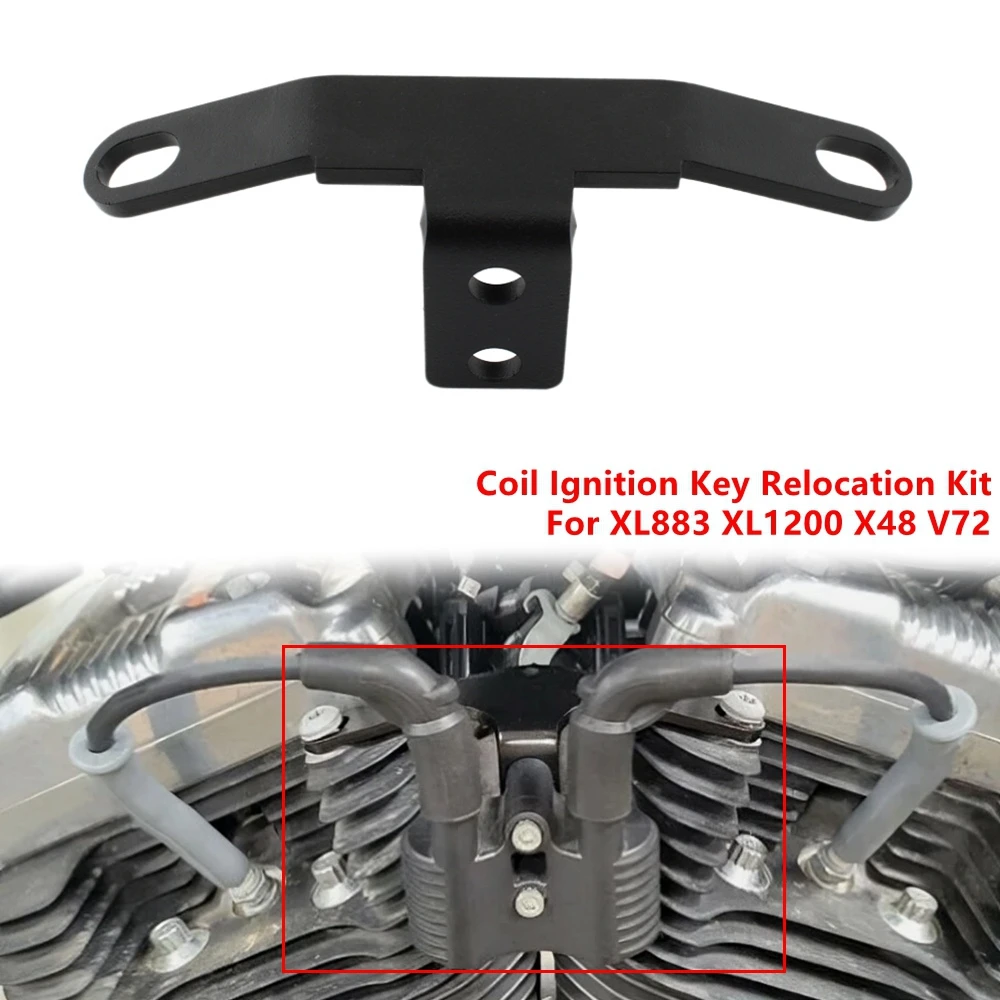 Motorcycle Coil Ignition Key Relocation Kit For Harley Sportster X48 V72 XL883 XL1200 Low Custom XL883L 2004-2026