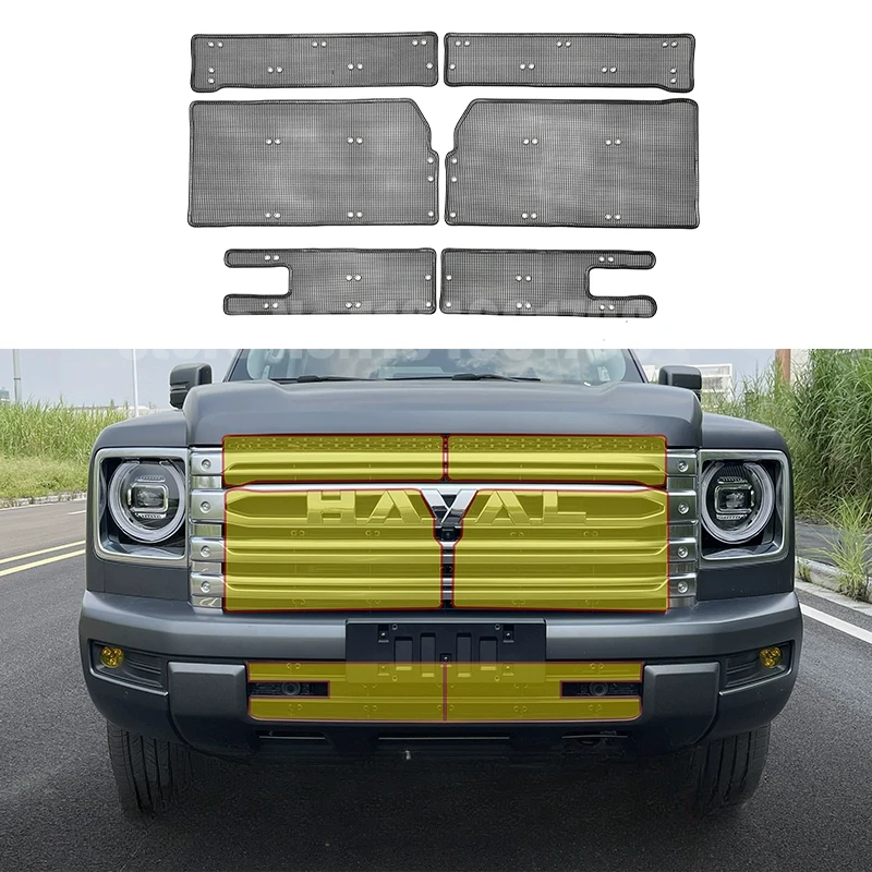 

For Great Wall Haval H9 2024 2025 Car Accessories Front Grille Insert Net Anti-insect Garbage Proof Protective Mesh