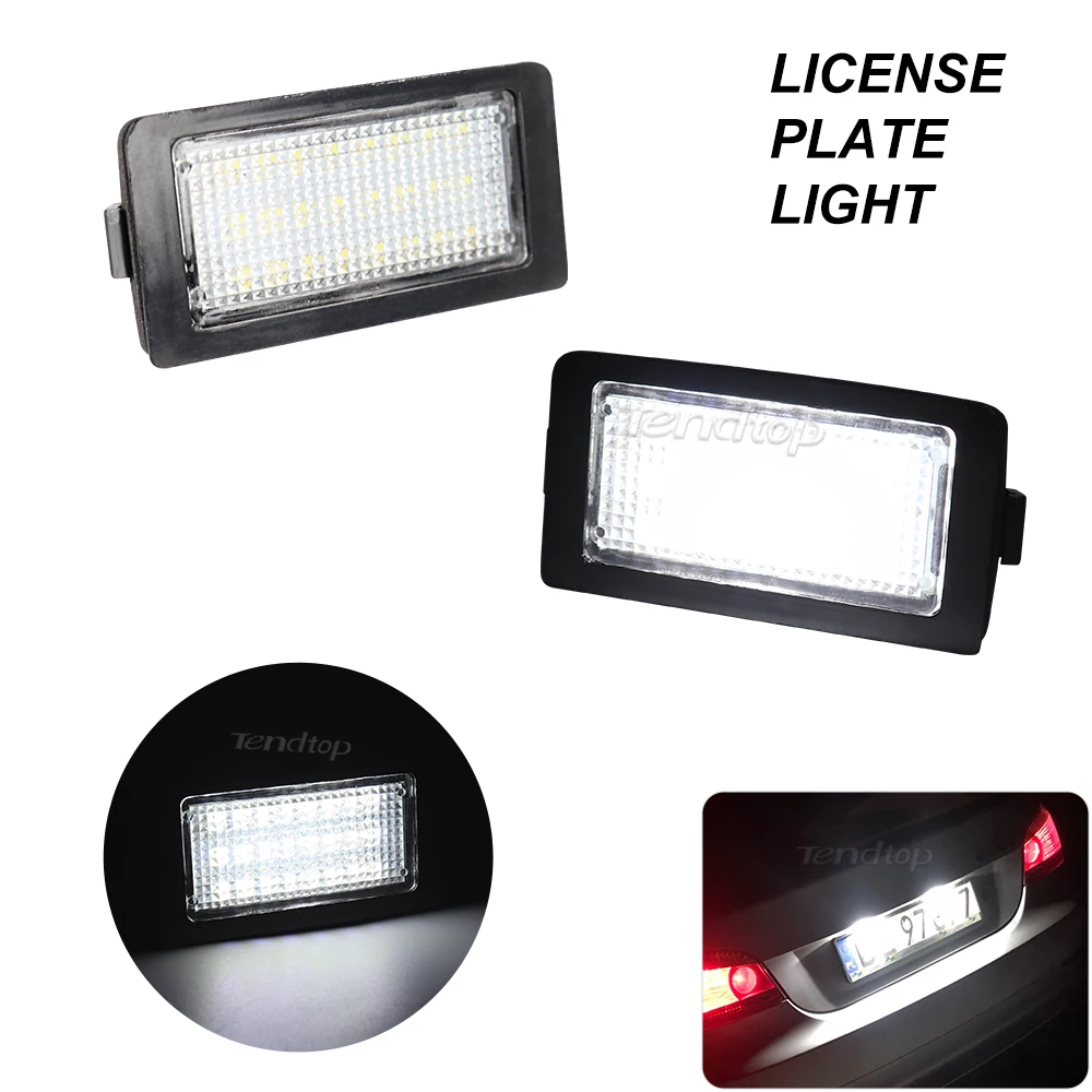 2pcs White LED Tag Light License Number Plate Lamps For BMW E38 7 Series 728i 730i 730d 740i 740d 740iL 750i 750iL 1995-2001