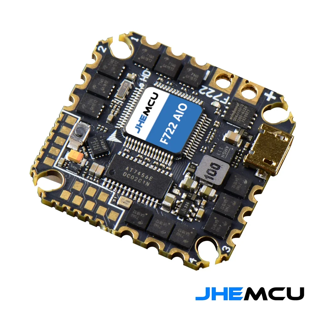 JHEMCU GHF722AIO-HD 40A AIO F722 Flight Controller BLHELIS 40A 4in1 ESC 2-6S