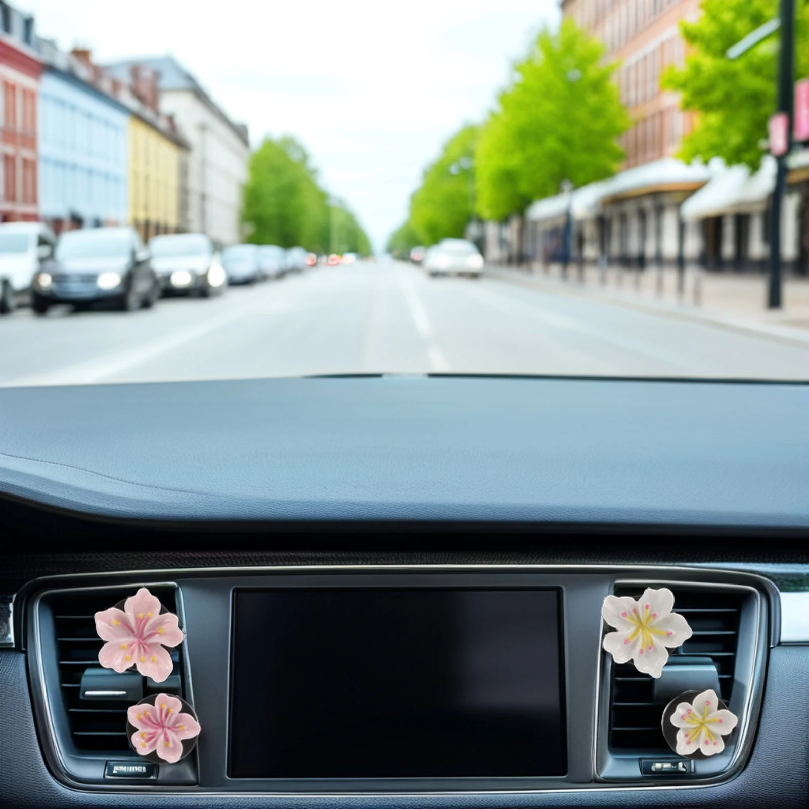 

4 Pcs Aromatherapy Clips 3D Flower Design Long Lasting Fragrance Accessories Plastic Automotive Conditioner Scent Diffuser