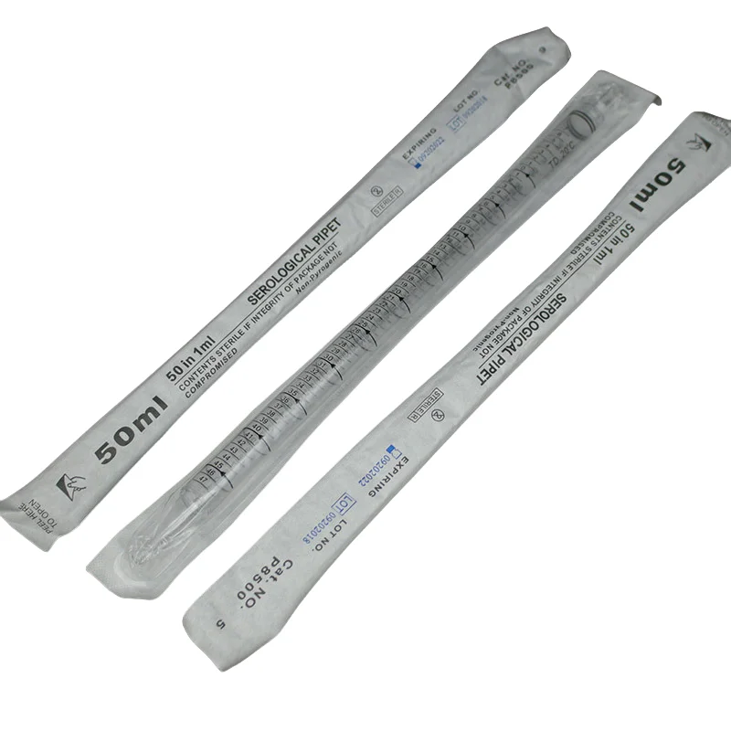 Pipeta de plástico de selección de pipeta graduada de embalaje independiente estéril