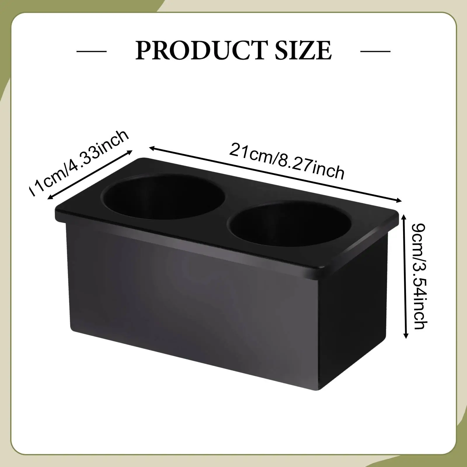 Tractor Cup Holder Double Drink Organizer Plastic Vehicle Beverage Holder for Harvester Lawn Garden Machines