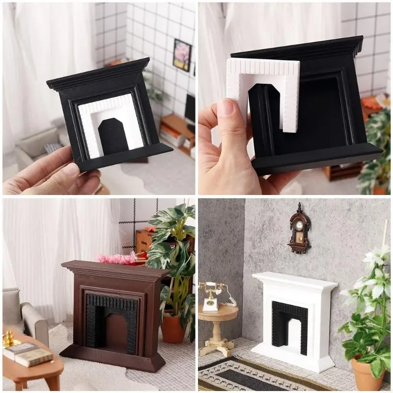 

Реалистичные камины Zakka, реалистичные модели каминов для ролевых игр, модель игрушки для 1:12, кукольный дом, украшение для