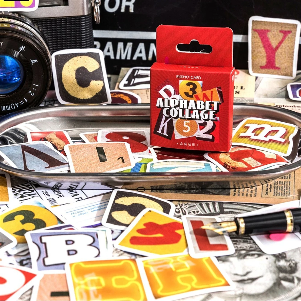 Retro Letters Kleurrijke Engelse brief Stickers DIY Student Briefpapier Notebook Dagboek Journal Sticker Voor Scrapbooking Planners