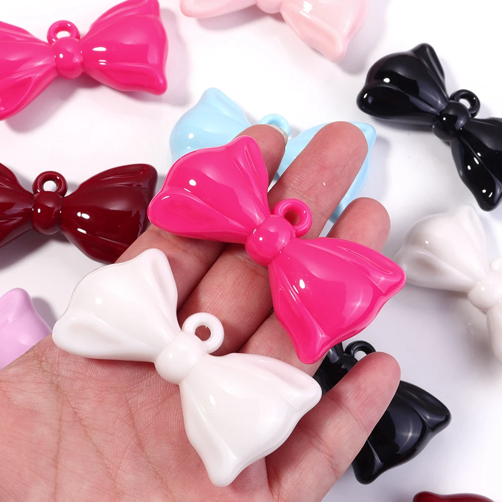 2pcs 32x56mm 귀여운 Bowknot 아크릴 펜 - Butterfly Pendant Necklace 리뷰 및 가격