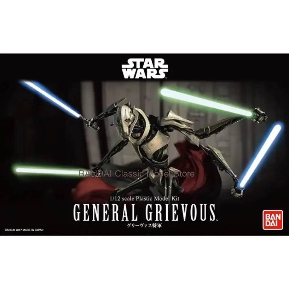Spot Direct Delivery Bandai Original Star Wars Anime 1/12 General Grievous Action Figure Assembly Model Toys Gifts for Kids Gift