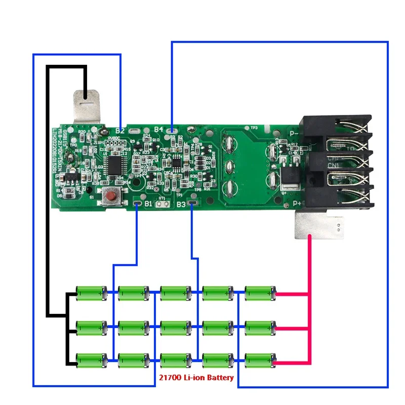 15* 21700 Li-ion Battery Plastic Case PCB Charging Protection Board Box Shell For Milwaukee 18V 12Ah Lithium Ion Battery Housing