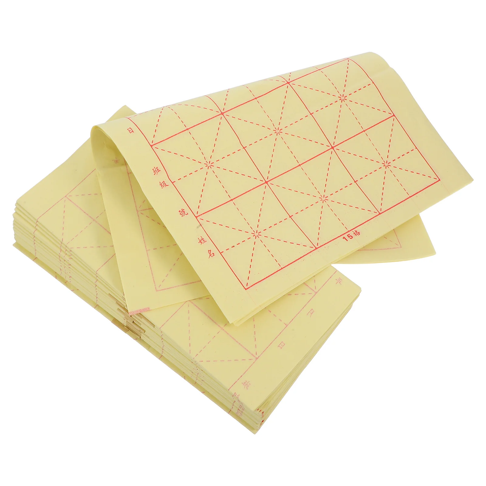 200 fogli di riso Xuan di carta per esercitazioni di caratteri cinesi con layout a griglia per imparare la calligrafia a casa o le impostazioni dell'aula