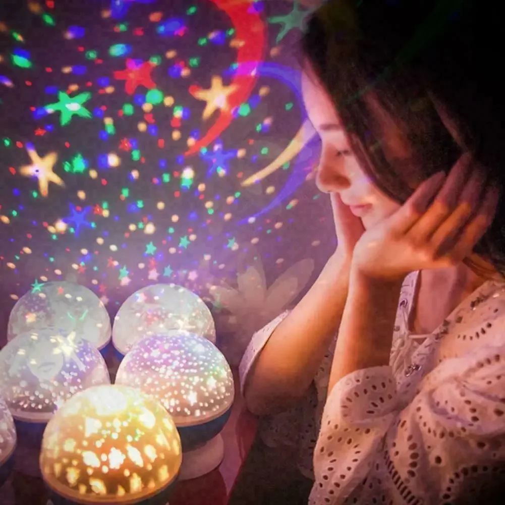 ليلة مصباح العارض السماء المرصعة بالنجوم ليلة كشاف ضوئي الطفل مصباح ديكور الدورية النجوم الحضانة القمر غالاكسي العارض الجدول الخفيفة