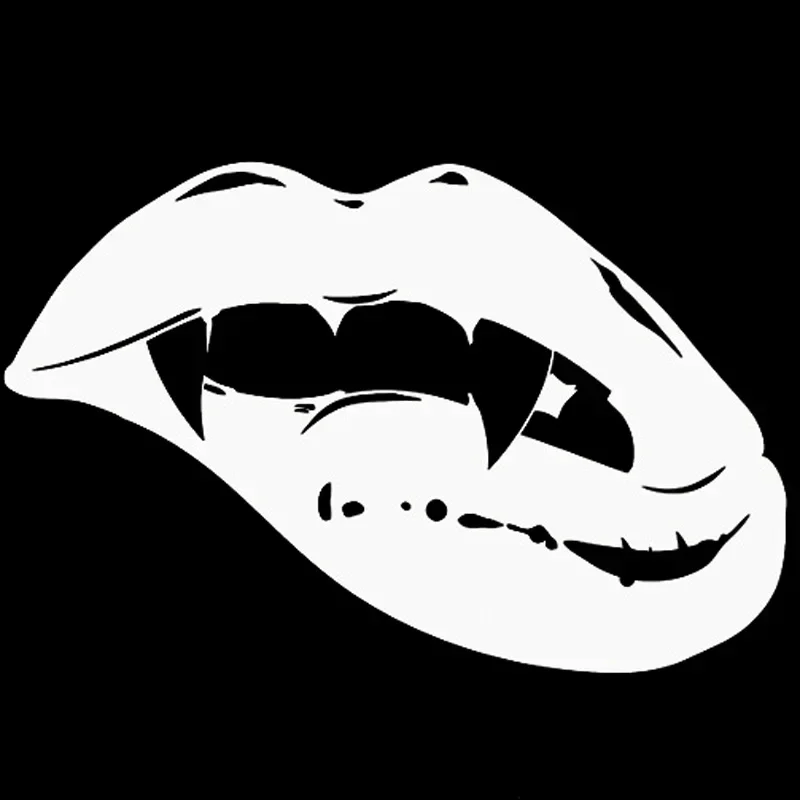 18*11.8CM Fashion Teeth Monster Lips Car Sticker Styling for Daewoo Nexia Lanos BESTURN B50 B70 SAAB Zotye Auto Rear Door Decal