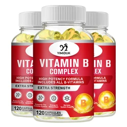 Yimiduk Vitamin B Complex Capsule Help Relieve Fatigue, Improve Digestion, Reduce Stress, Better Mood Support, Immune Supplement