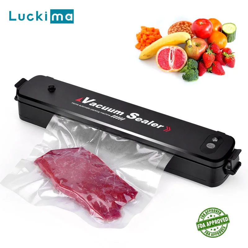 Food Vacuum Sealer with Free 15pcs 20x25cm Food Vacuum Storage Bags Household Packaging Sealing Machine Kitchen Tool Accessories