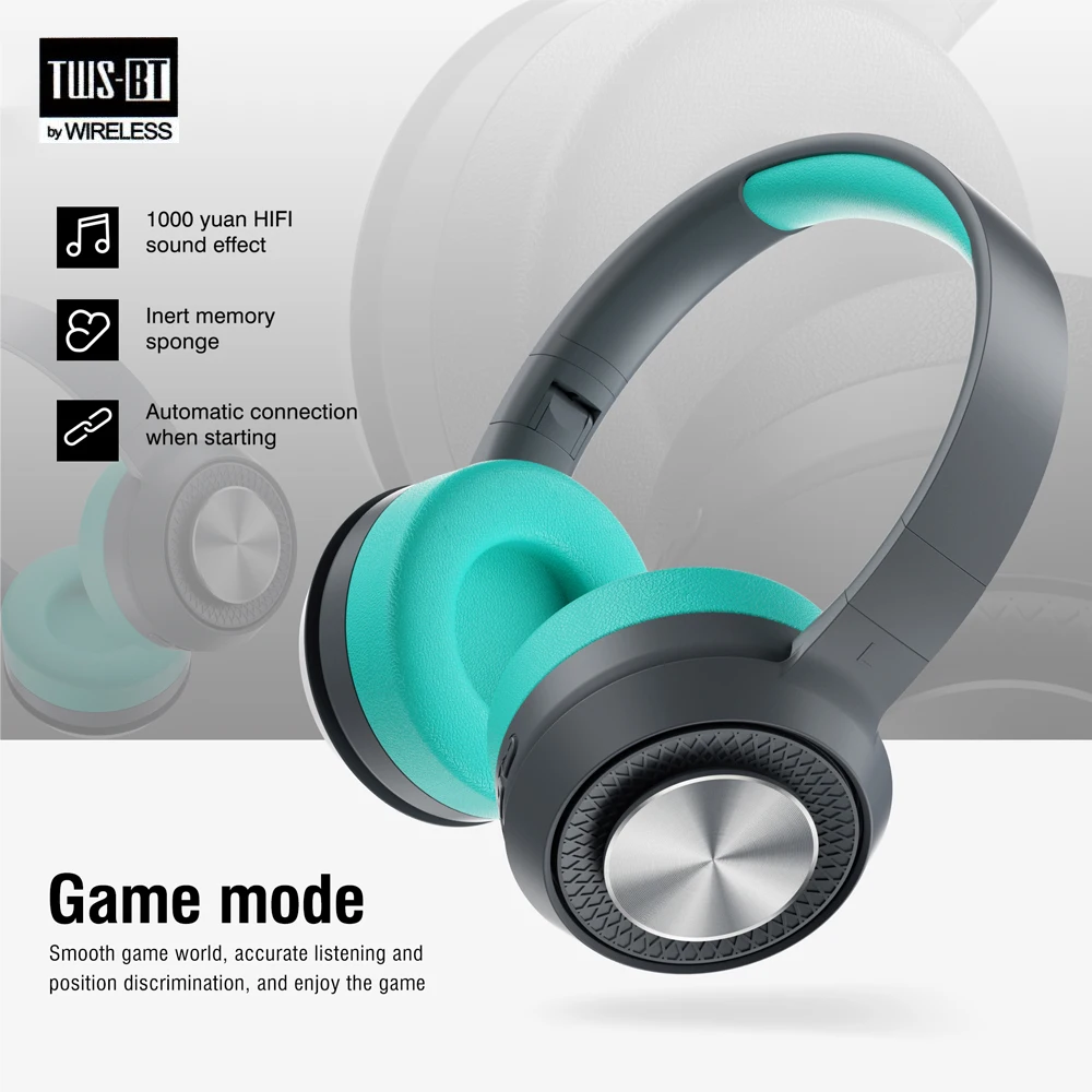 

NEW Wireless Bluetooth Headphones Surround Sound Over Ear Headset Sports Gamer Earphones Support TF/AUX Music Player For XiaoMi