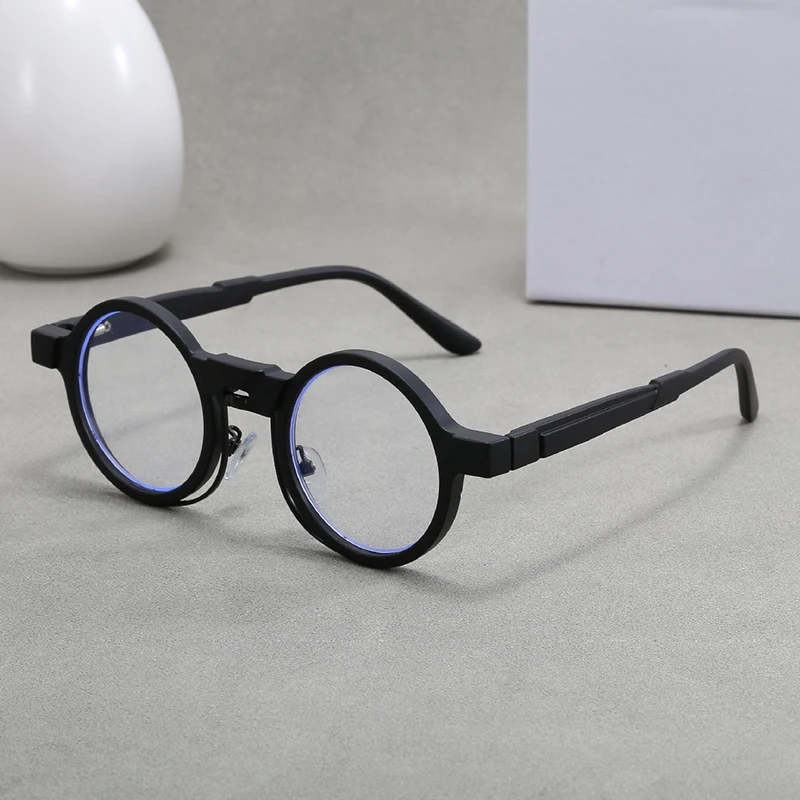 Anti Blue Light Eyeglasses Frame Fashion Retro Round Glasses Frame Men&Women Vintage Decorative Eyewear Frame