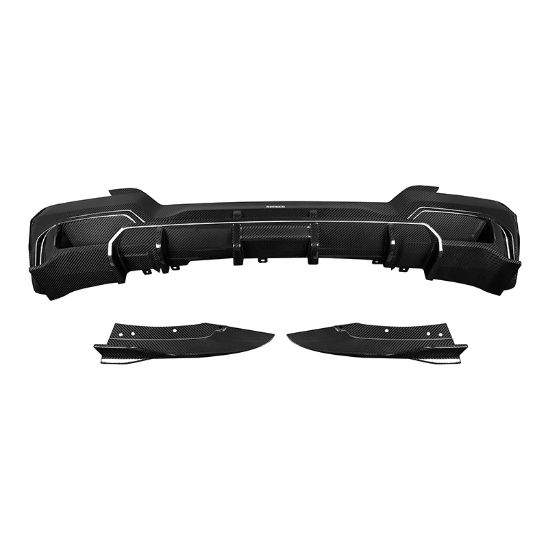 

100% Dry Carbon Fiber Rear Diffuser Lip for BMW G08 BEV LCI IX3 2022+ Electric Car 3 PCS SQ Style Rear Diffuser Body Kit