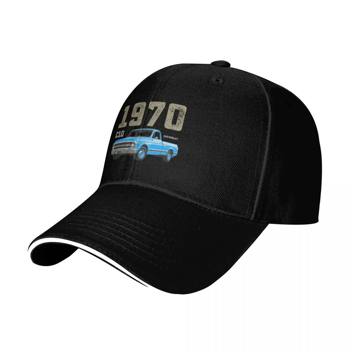 1970 Chevy C10 Pickup Blue Baseball Cap Anime hats on offer Women's 2025 Men's