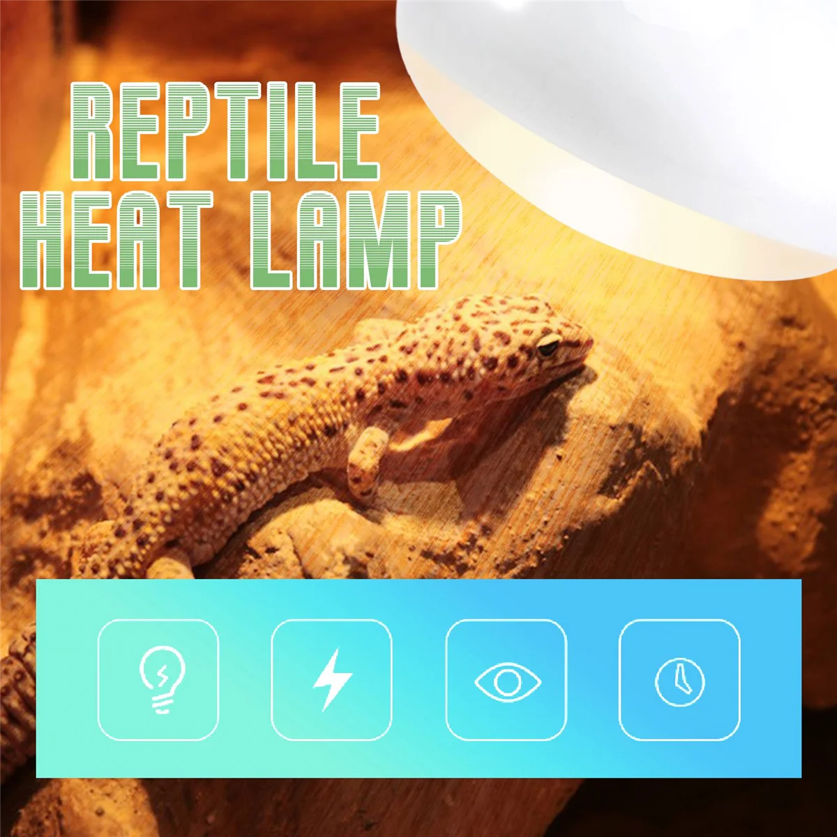 2 Pack Reptile Uvb Uva Heat Lamp Bulb For Truly Sun-Like Bright Heat For , Amphibian And Birds (100 W)