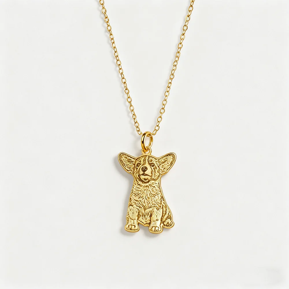Personalized Pet Portrait Necklace, Pet Enthusiast Pendant, Real Animal Design, High-Quality Carved Emotional Shopper Gift