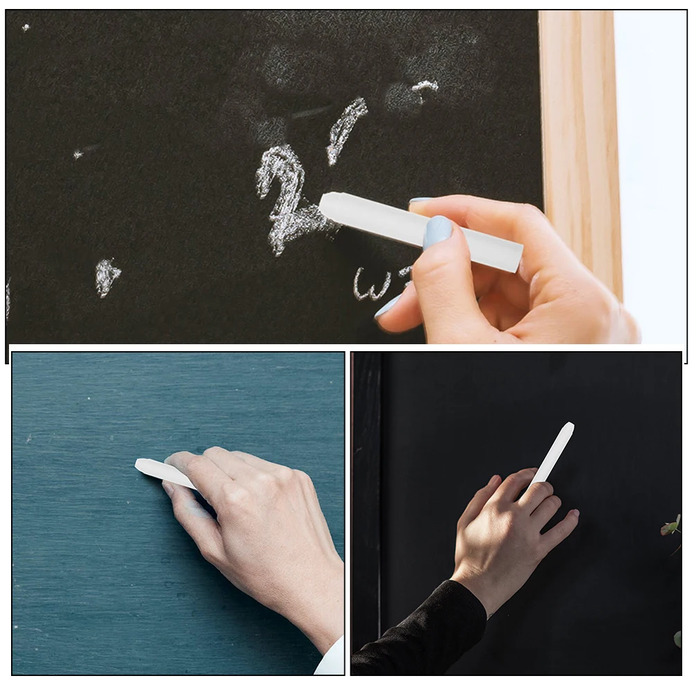 

12pcs Dust Free Chalk Water Soluble 3 15 x 0 37 Inches White Chalkboard Sidewalk Drawing Painting Teacher Supplies