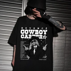 Beyonce Cowboy Carter T-Shirts Women Man Summer Short Sleeve Shirts Music Tour for Fans Gift Harajuku