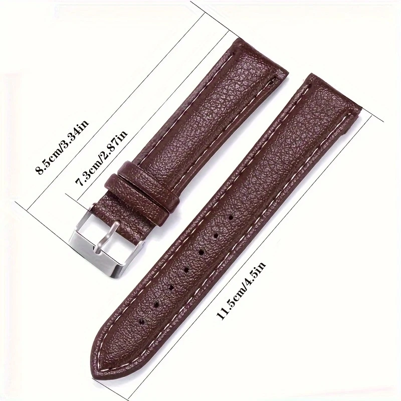 Correa De Reloj De Cuero Sintético De 22 Mm 20 Mm 18 Mm 16 Mm Para Mujeres Y Hombres, Correa De Repuesto Para Reloj Samsung 6 5 4, Pulsera De Correa