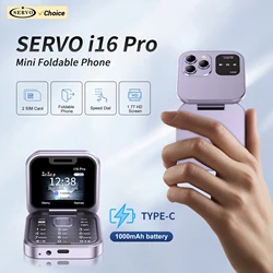 SERVO i16 Pro Flip Block Mobile Phone Dual SIM Cards 1.77