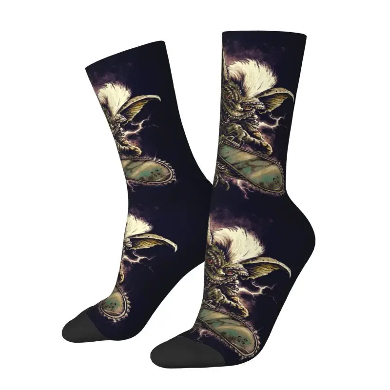 Novelty Printed Gizmo Monster Gremlins Socks for Women Men Stretch Summer Autumn Winter Mogwai Movie Crew Socks