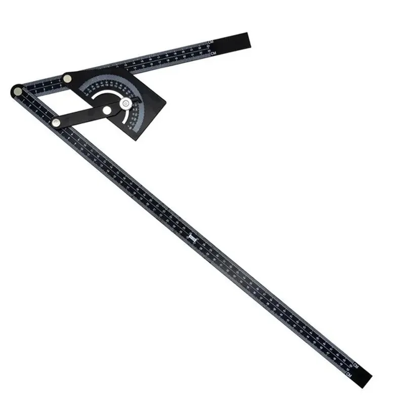 Multi functional activity ruler, mechanical protractor, steel ruler for measuring the internal and external corners of walls