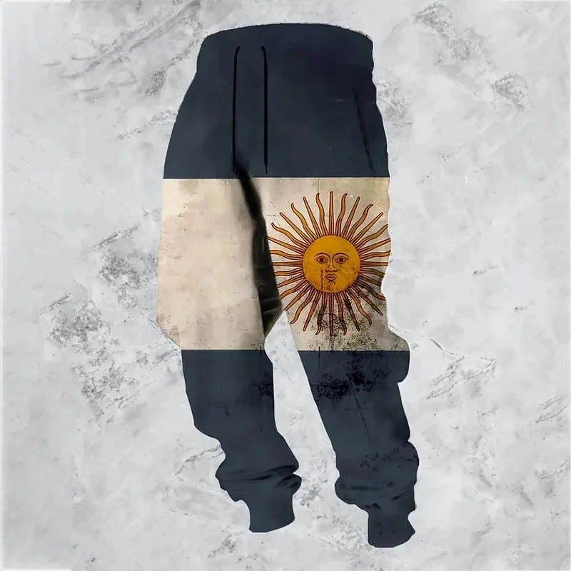 

Winter thick thermal pants fashion Good evil Wolf print men's sweatpants men's loose casual pocket pull rope sweatpants