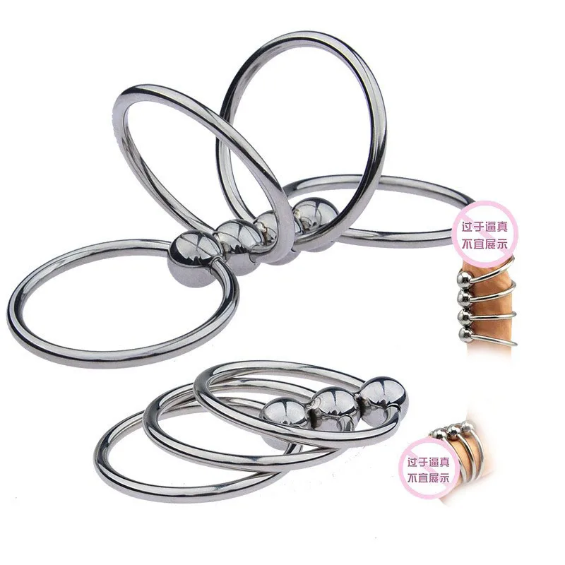 Male Delay Ring Aluminium Alloy Metal Penis Long-lasting Locking Sperm Fixing Ring BDSM Couple Sex