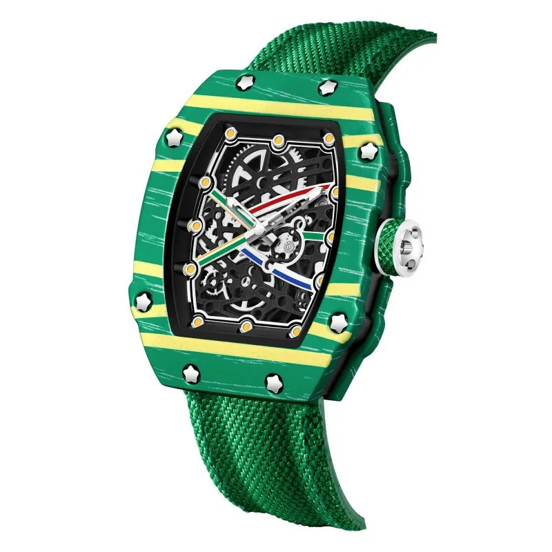 Men's Tonneau Quartz Watch, Ultra Slim Design