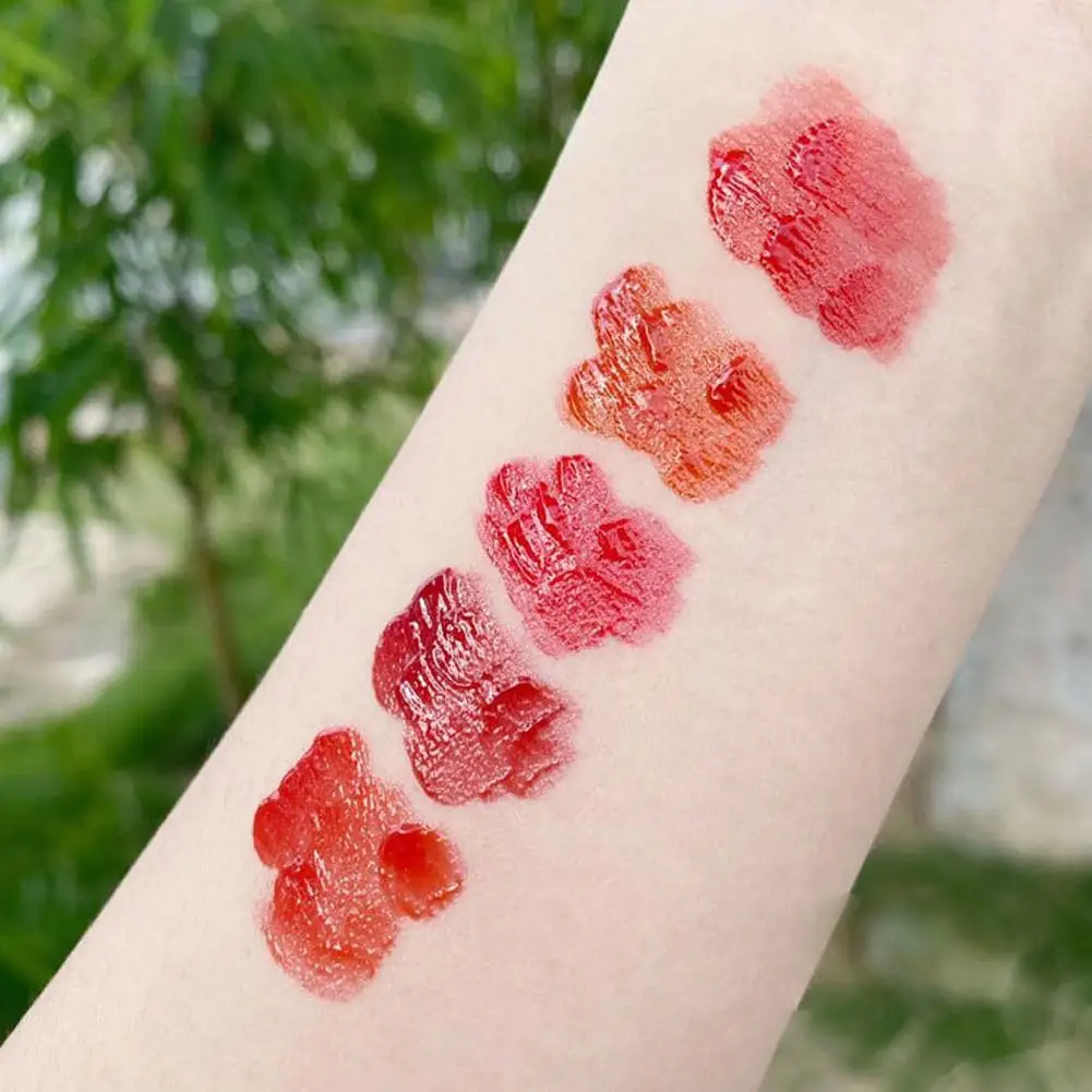 Juego de 5 piezas de brillo de labios, tinte rojo mate para maquillaje de labios, esmalte de labios de espejo de agua de larga duración, Kit de lápiz labial impermeable, cosmético