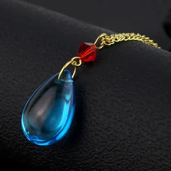 Anime Howl's Moving Castle Inspired Necklace Hauru Howl Blue Austria Crystal Cosplay Pendant Adornment Women Jewelry Gift