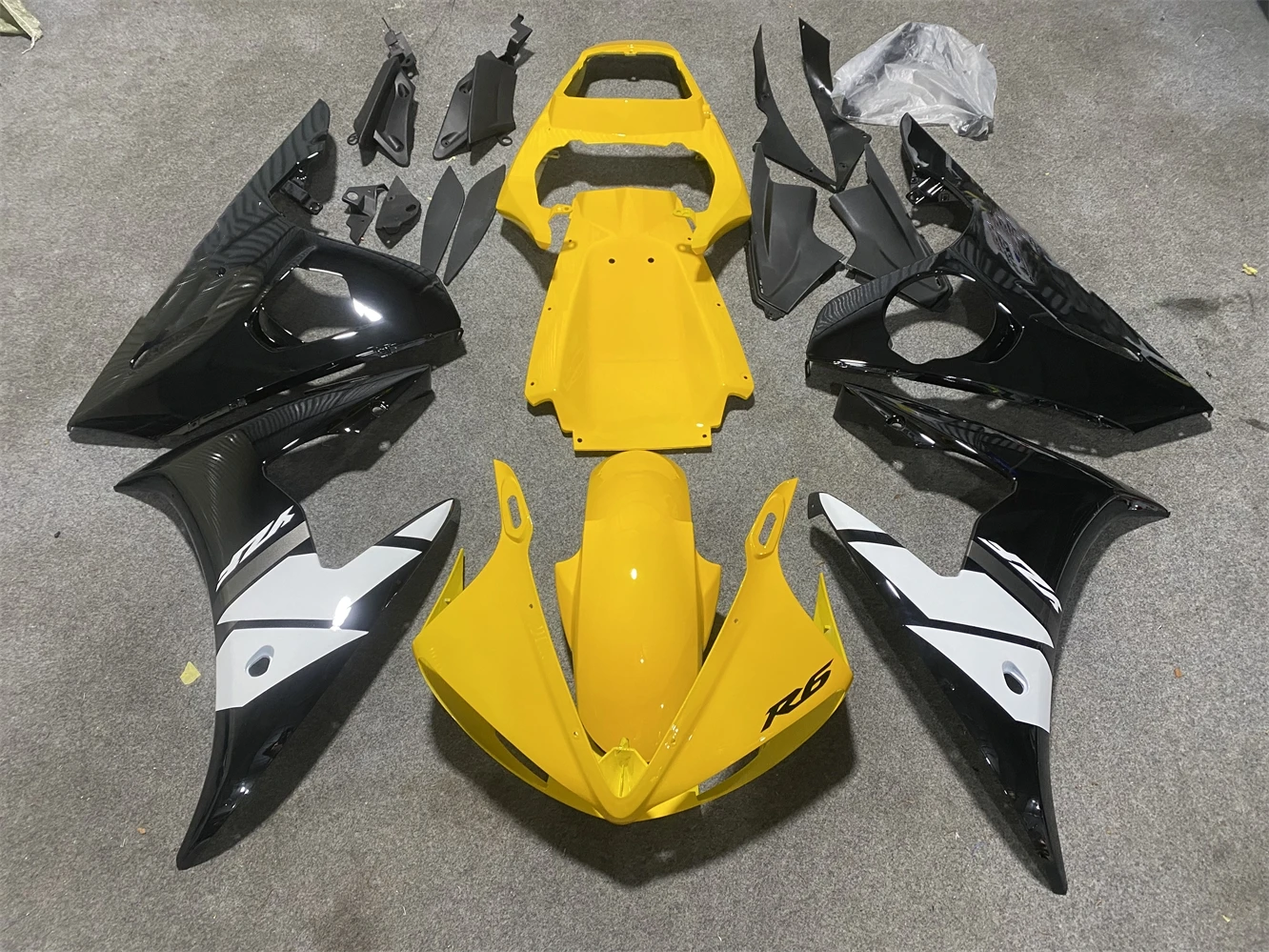 Motorcycle Fairing kit for Yamaha R6 03 04 05 YZF600 2003 2004 2005 Fairing Yellow Black White motorcycle housing