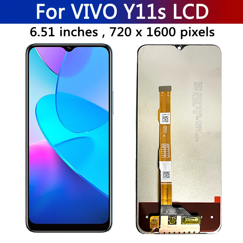 6.51“Display For VIVO Y11s Y11 s V2028 LCD Display Touch Screen Digiziter Assembly Y11S LCD Replacement