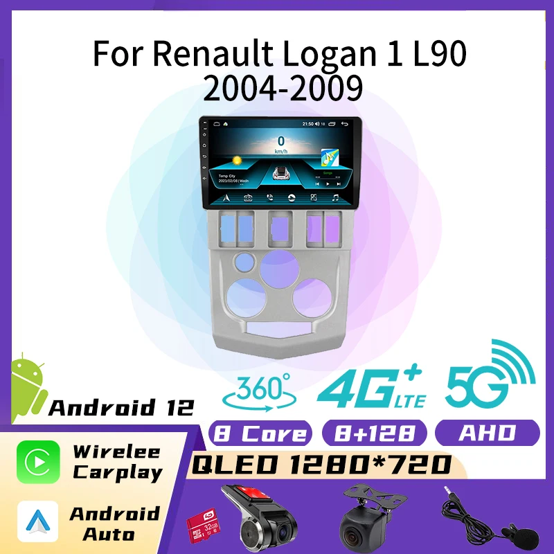 

Android Car Stereo for Renault Logan 1 L90 2004-2009 2 Din Navigation GPS Car Radio Multimedia Player Head Unit Autoradio Audio