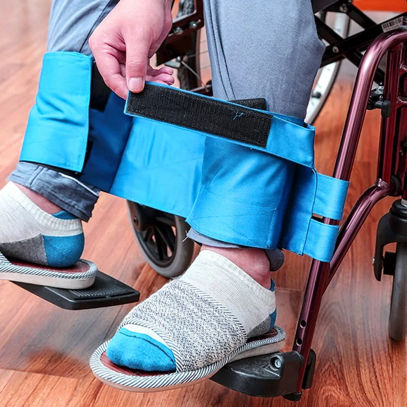 Wheelchair Leg Strap Wheelchair Foot Rest Restraint for Elderly Disabled Legs Restraining Safety Fixation Strip Brace Elderly